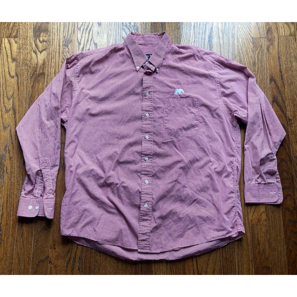 VTG Gitman Bros Shirt Mens XL University Of Alabama Long Sleeve Button Gingham